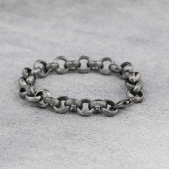 Mens Bracelet Rolo Chain Bracelet 925 Sterling Silver 7mm 10mm