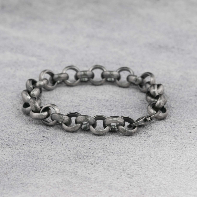 Mens Bracelet Rolo Chain Bracelet 925 Sterling Silver 7mm 10mm
