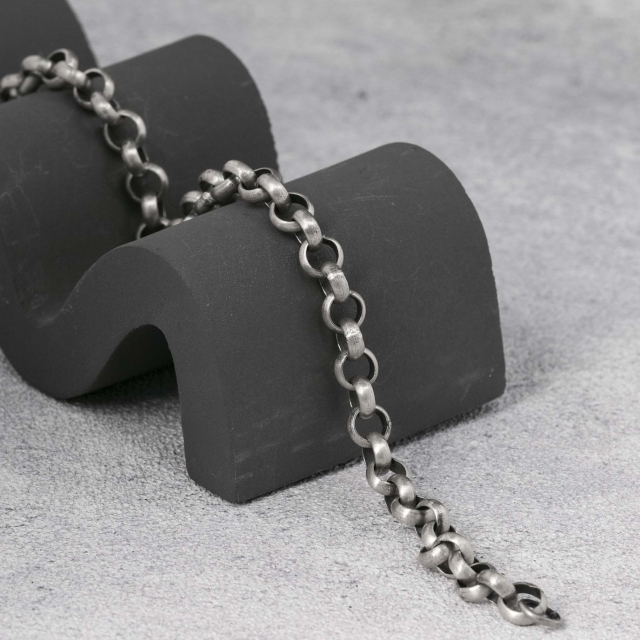 Mens Bracelet Rolo Chain Bracelet 925 Sterling Silver 7mm 10mm