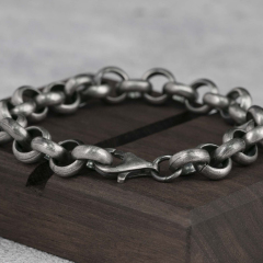 Mens Bracelet Rolo Chain Bracelet 925 Sterling Silver 7mm 10mm