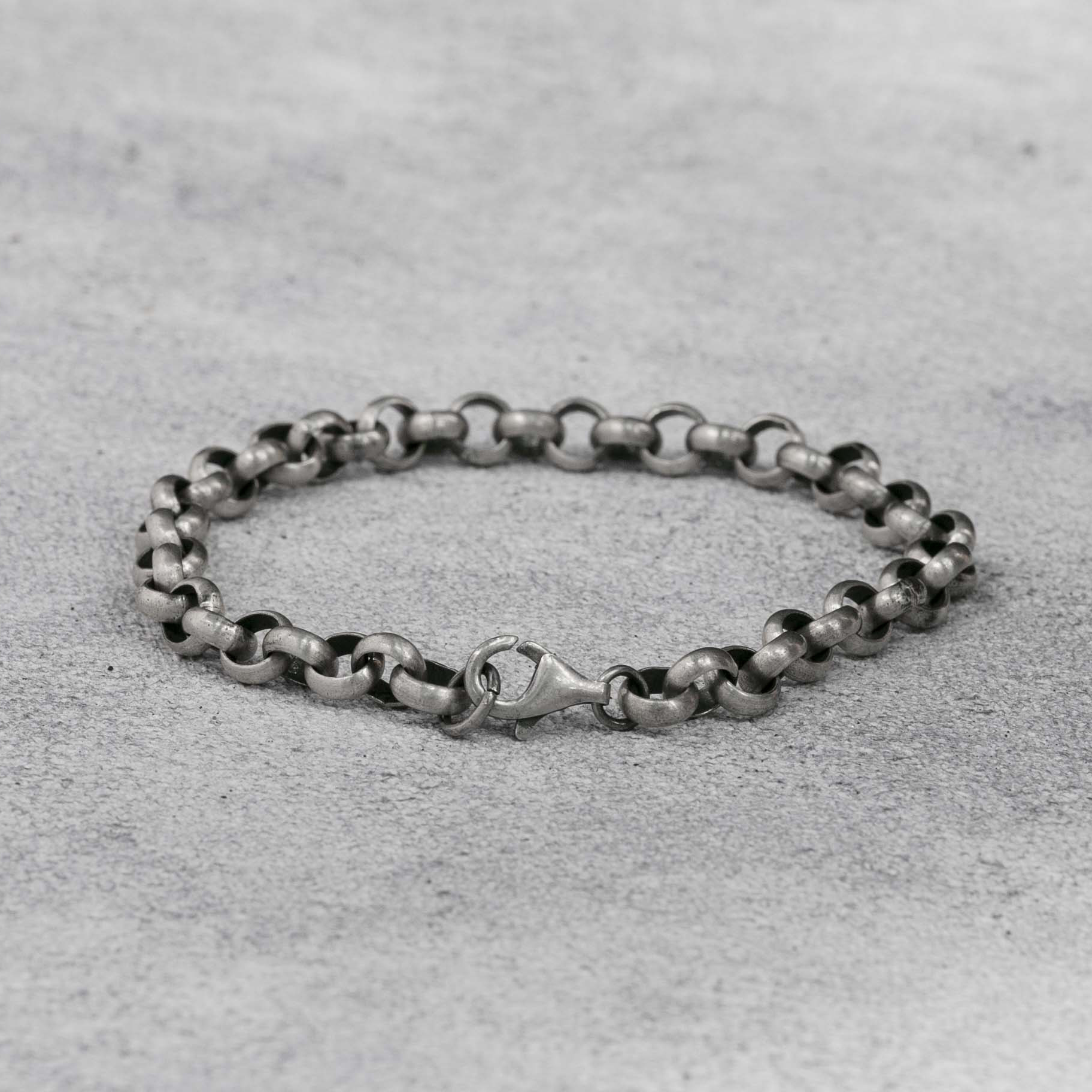 Mens Bracelet Rolo Chain Bracelet 925 Sterling Silver 7mm 10mm