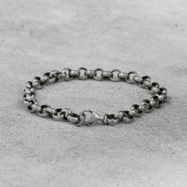 Mens Bracelet Rolo Chain Bracelet 925 Sterling Silver 7mm 10mm
