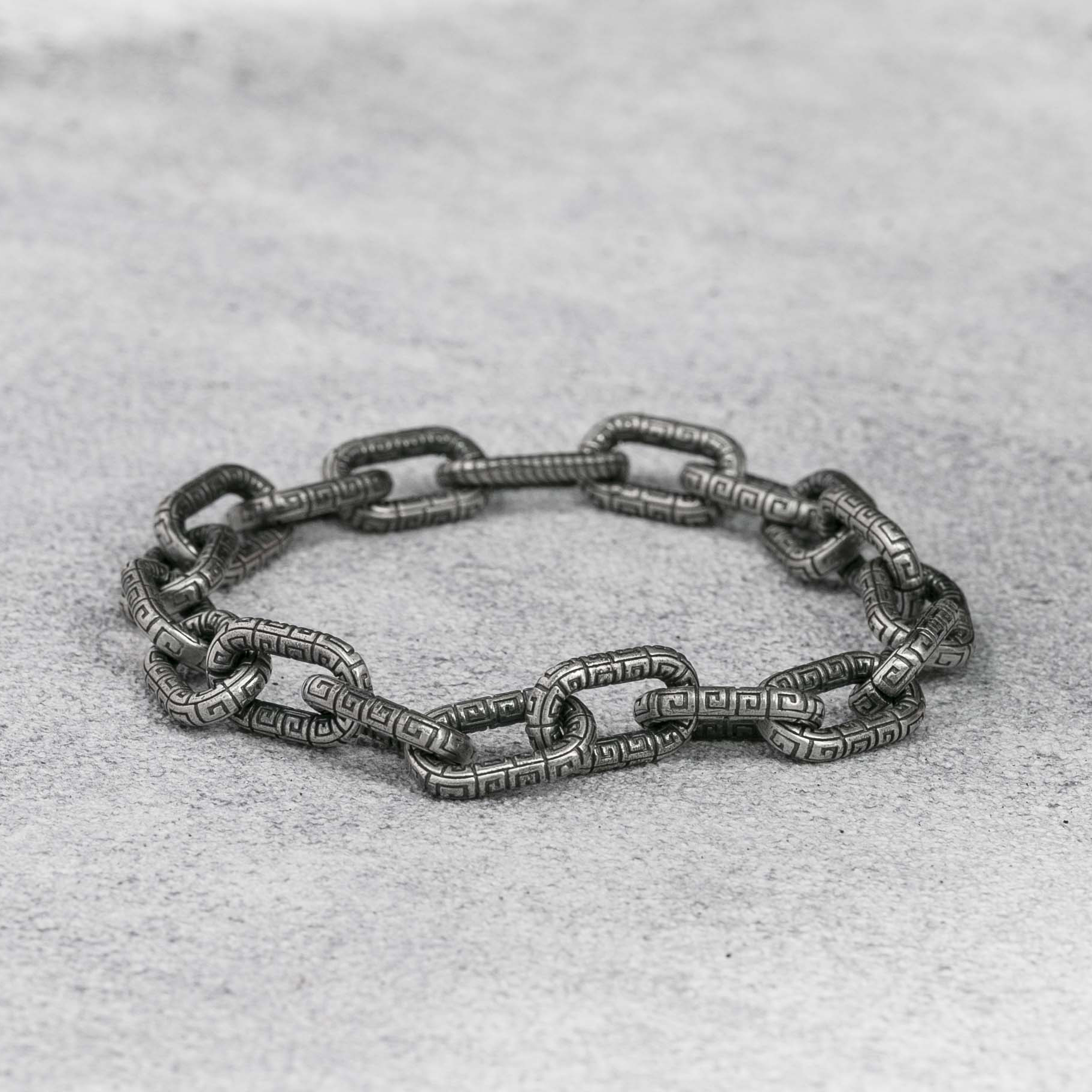 Mens Bracelet Cable Chain Bracelet  925 Sterling Silver 10MM