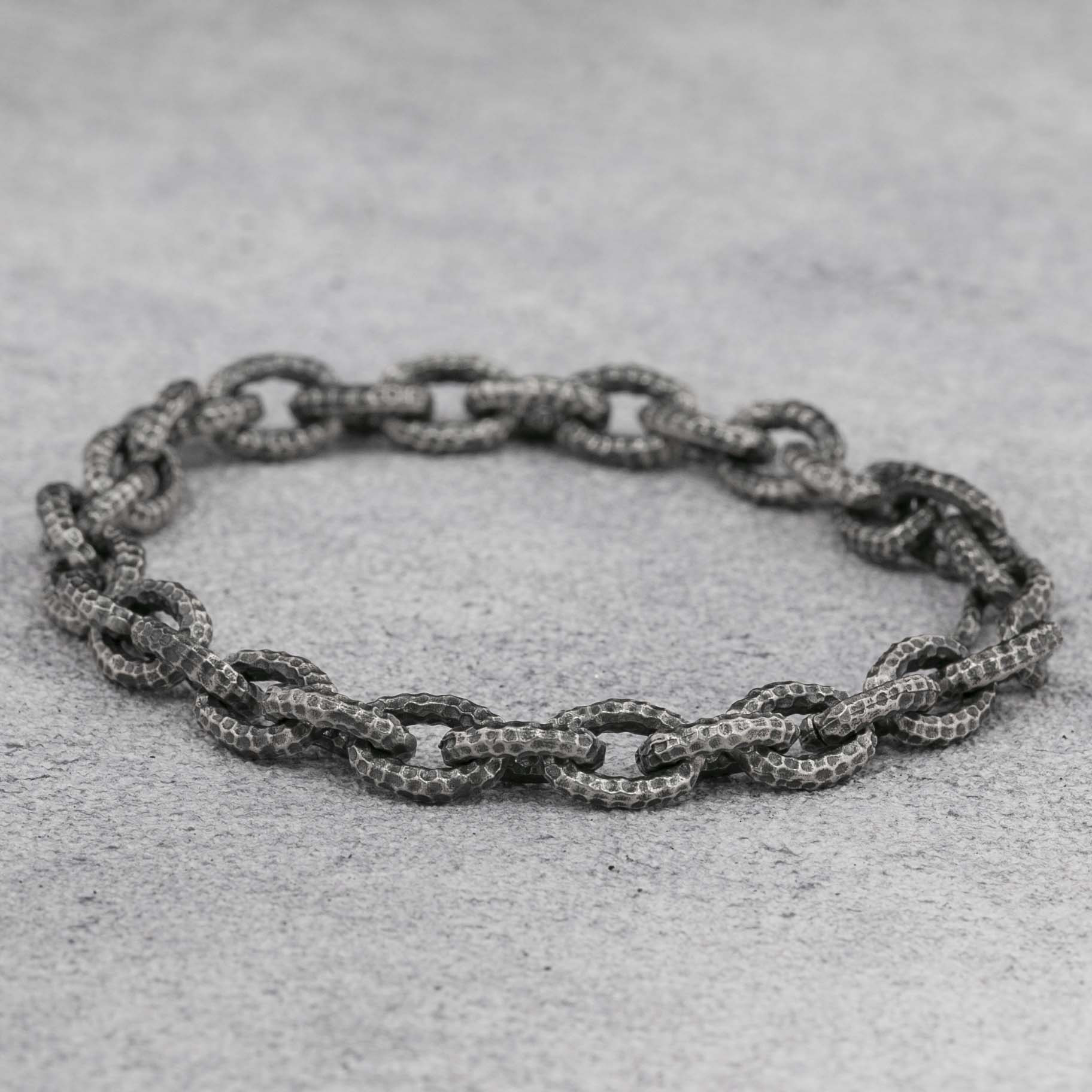 Silver  Bracelet Cable Chain Bracelet  925 Sterling Silver 8MM