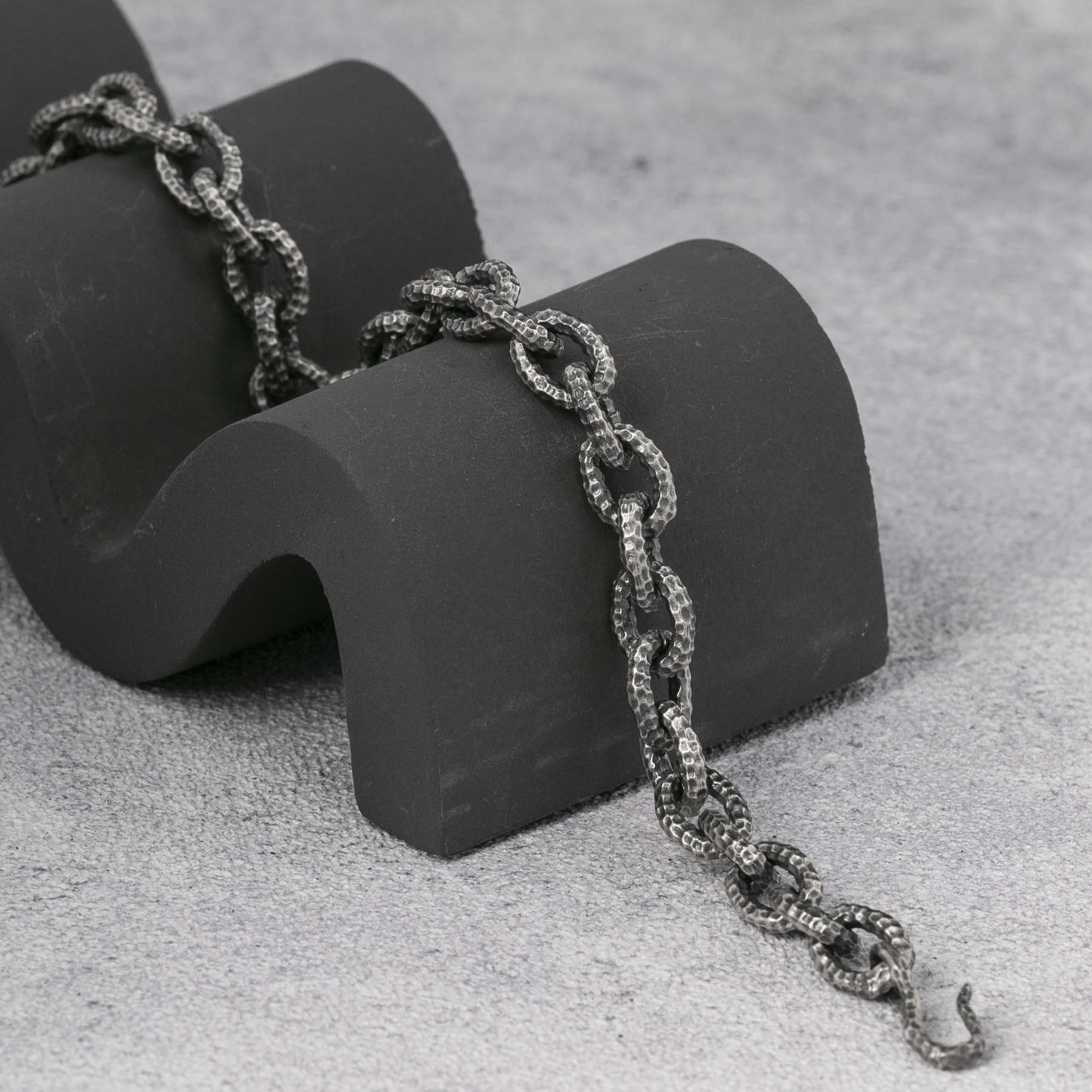 Silver  Bracelet Cable Chain Bracelet  925 Sterling Silver 8MM