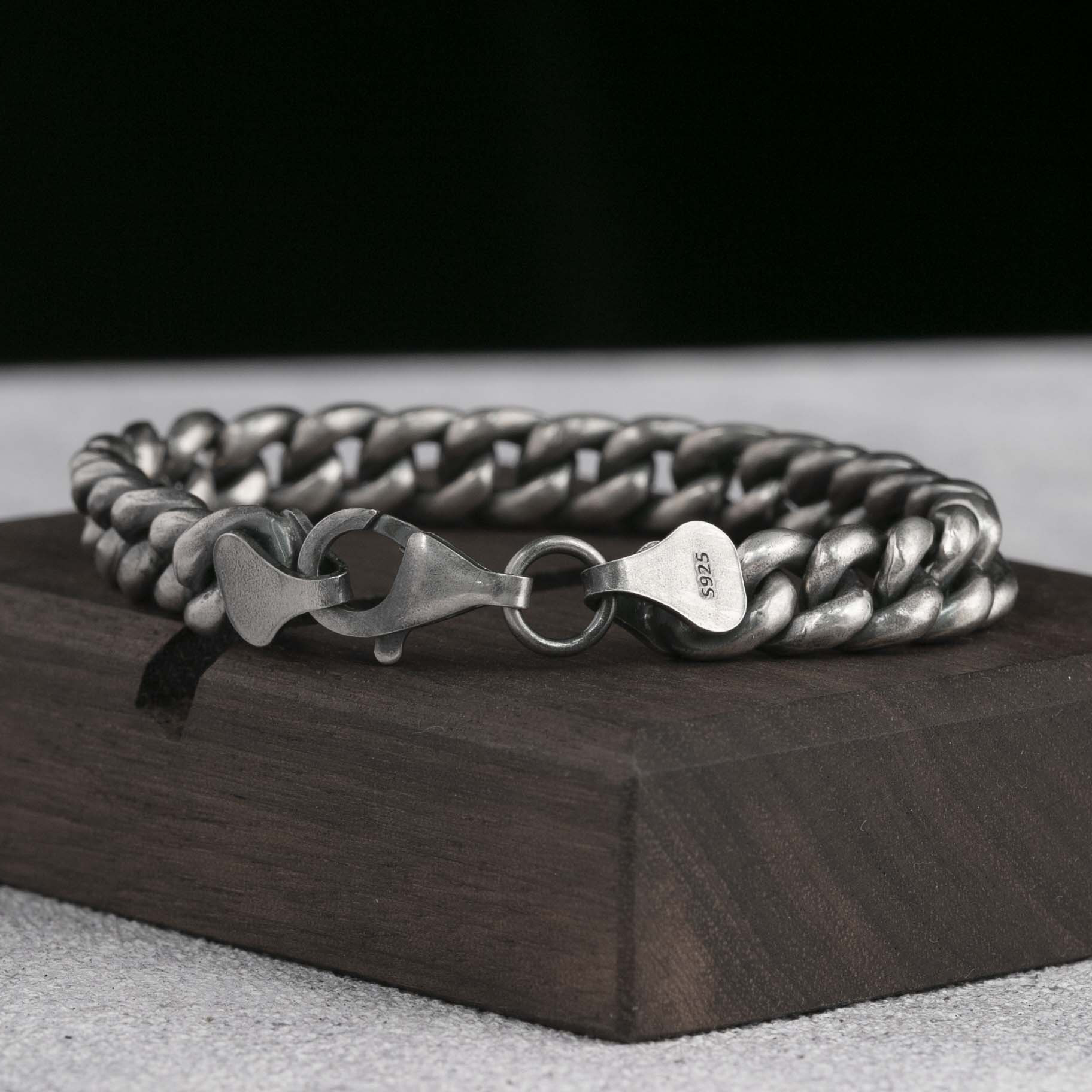 9mm Mens Silver Bracelet 925 Sterling Silver