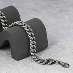 9mm Mens Silver Bracelet 925 Sterling Silver
