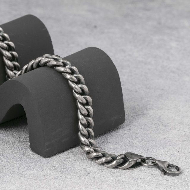 9mm Mens Silver Bracelet 925 Sterling Silver
