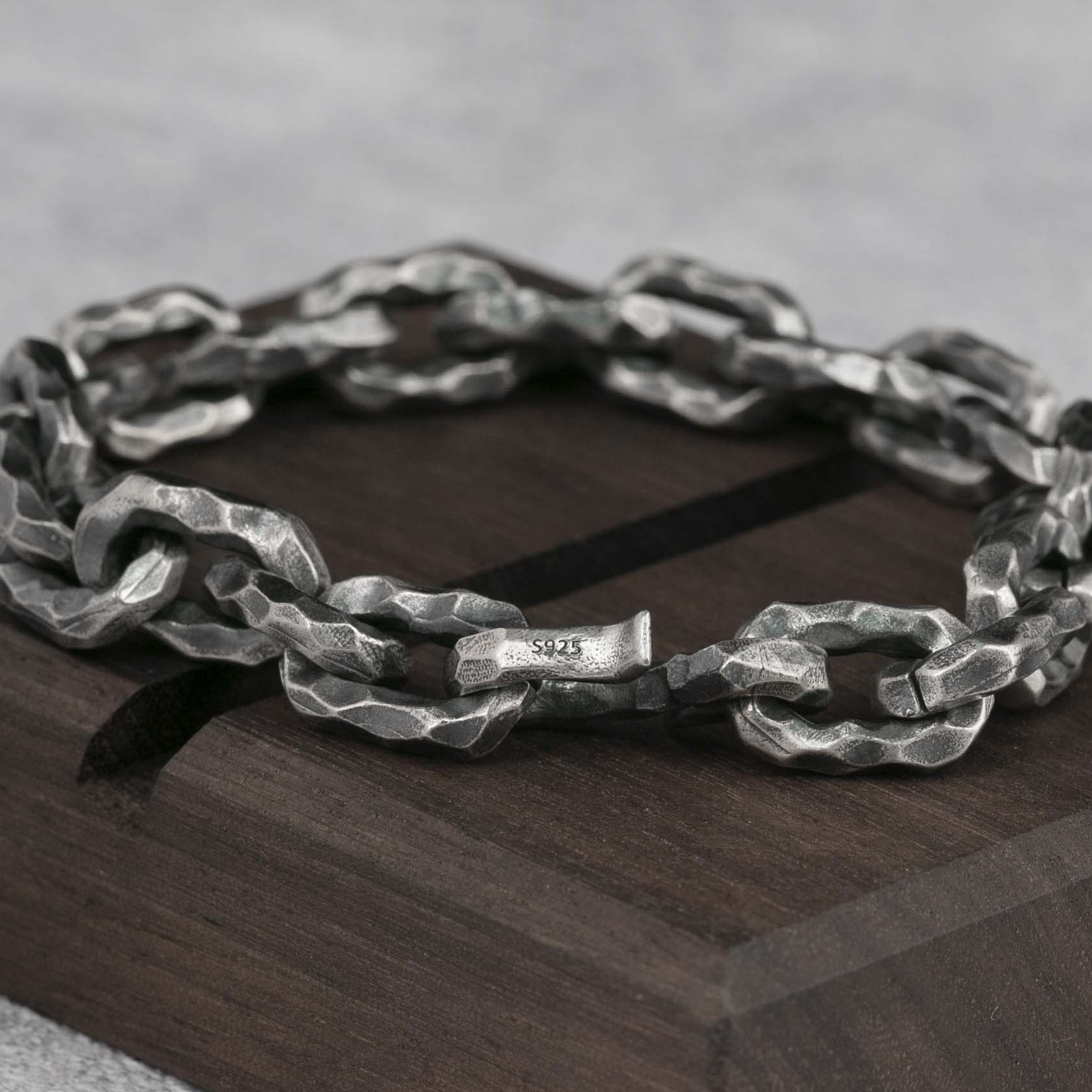 Silver Handmade Bracelet 10mm 925 Sterling Silver