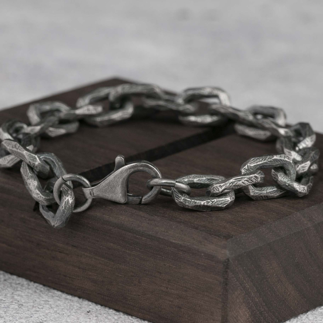 Silver Bracelet Cable Chain Bracelet  925 Sterling Silver 5.5MM