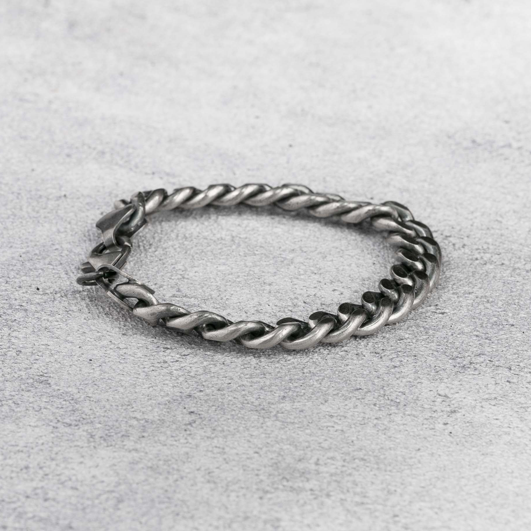 9.5mm Mens Silver Bracelet 925 Sterling Silver