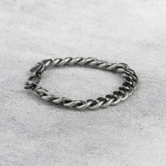 9.5mm Mens Silver Bracelet 925 Sterling Silver