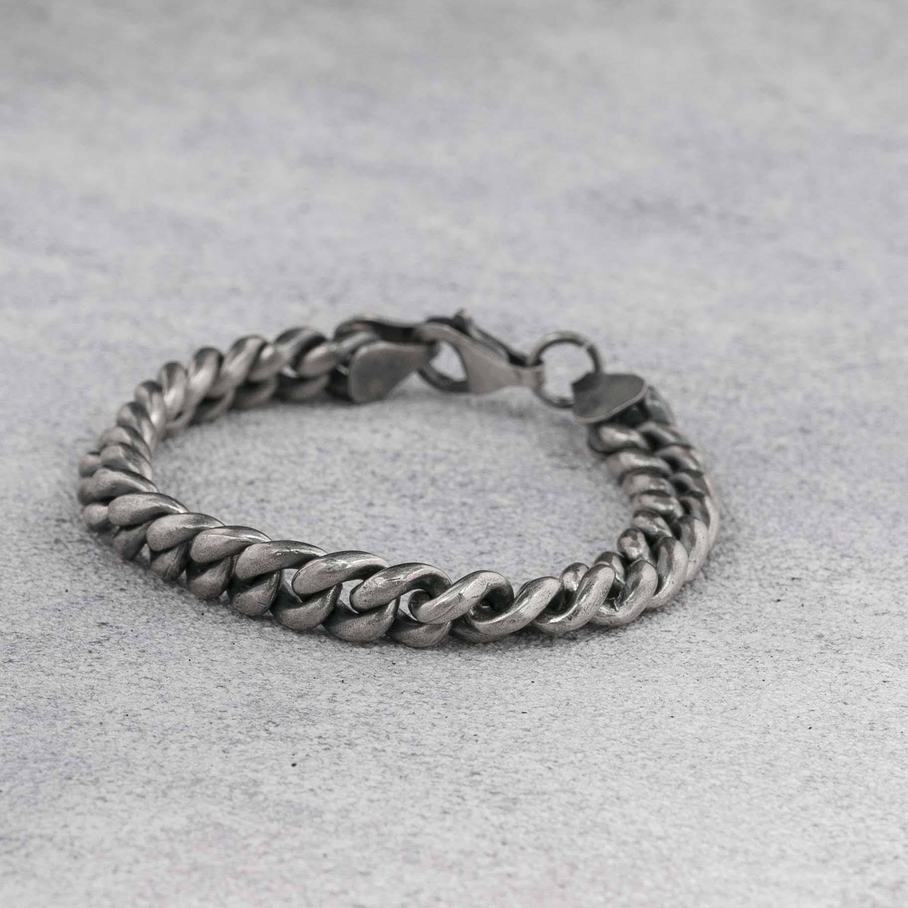 9mm Mens Silver Bracelet 925 Sterling Silver