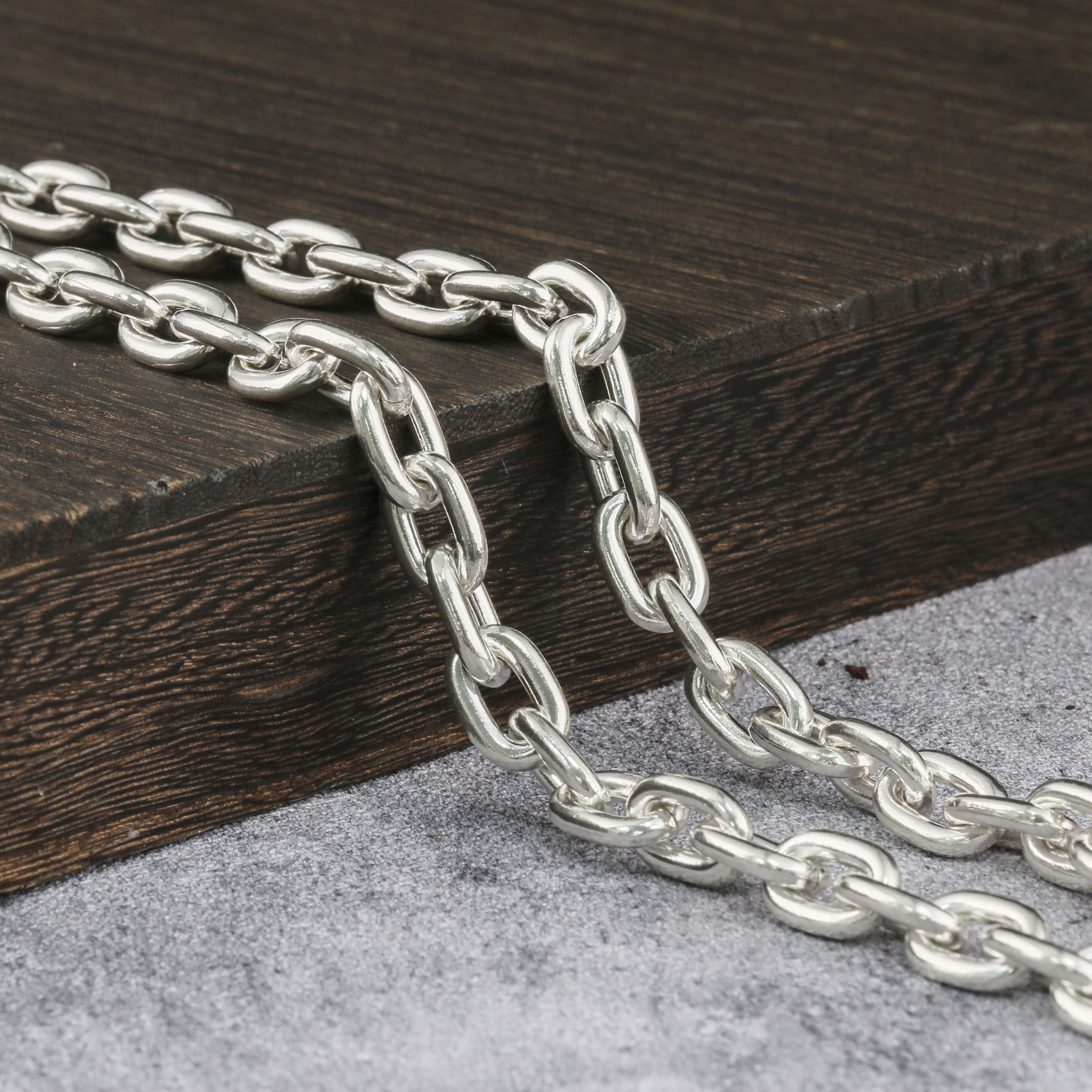 925 Silver Chain Mens Chain 10mm Handmade Silver Chain