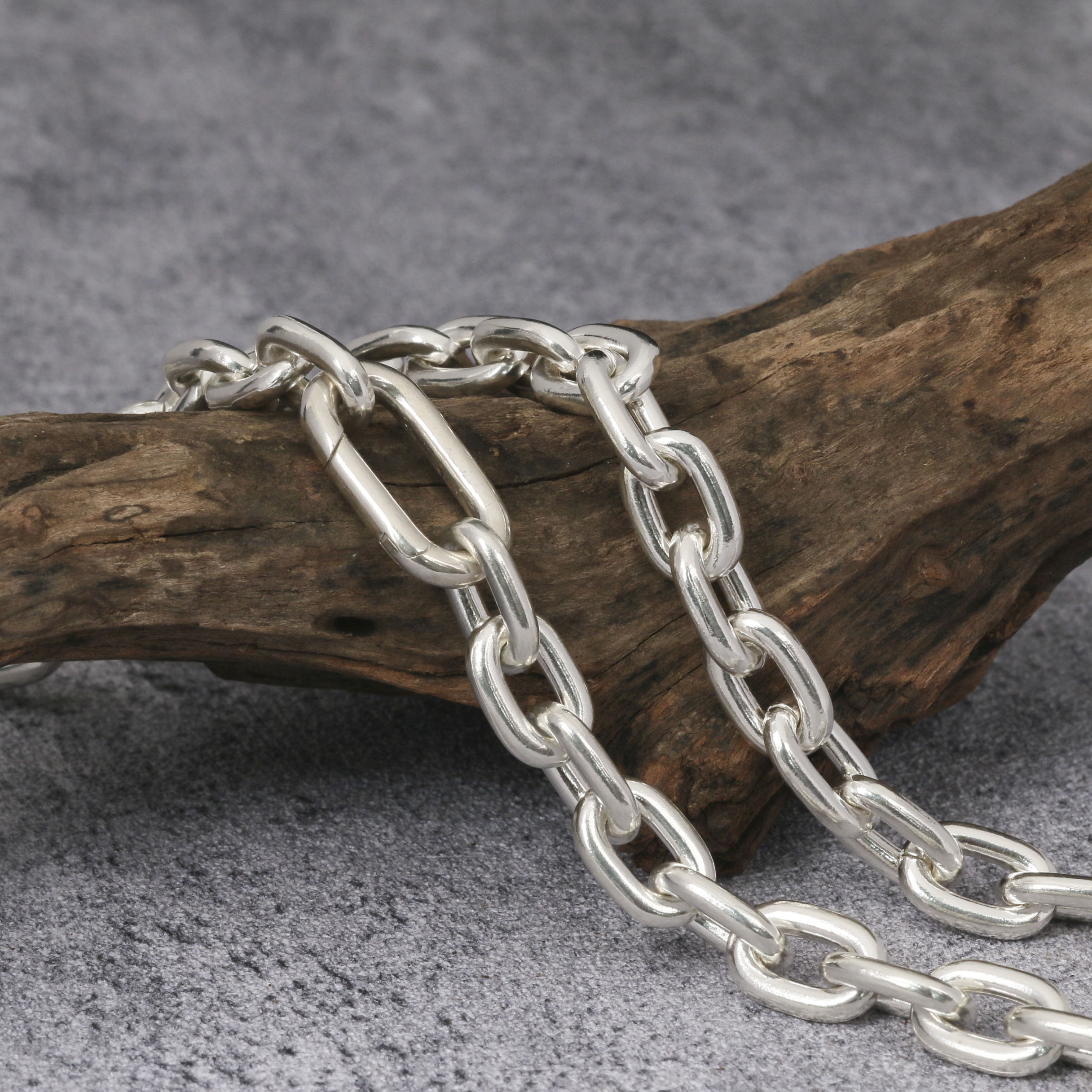 925 Silver Chain Mens Chain 10mm Handmade Silver Chain