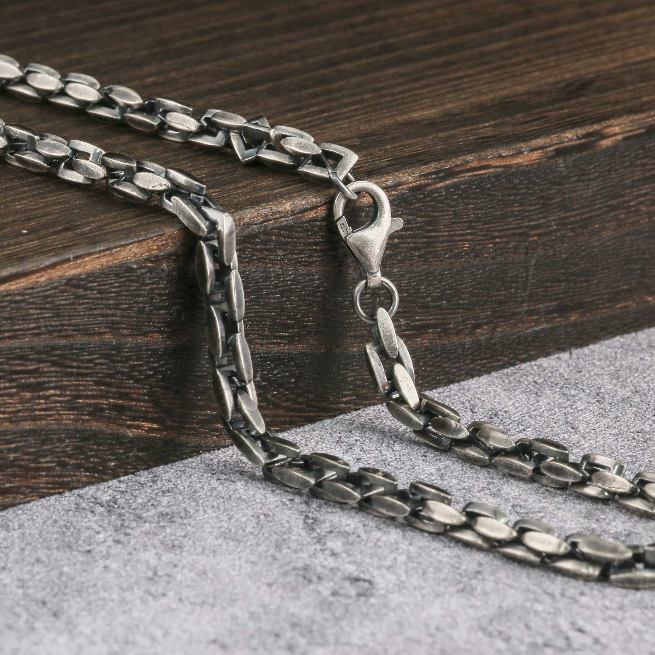 Silver Chain Mens Chain 925 Sterling Chain 6mm
