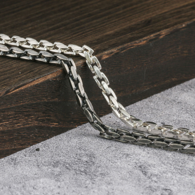 Silver Chain Mens Chain 925 Sterling Chain 6mm