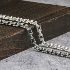 7.8mm Mens Silver Chain Oxidized Silver Chain Mens Chain 925 Sterling Silver