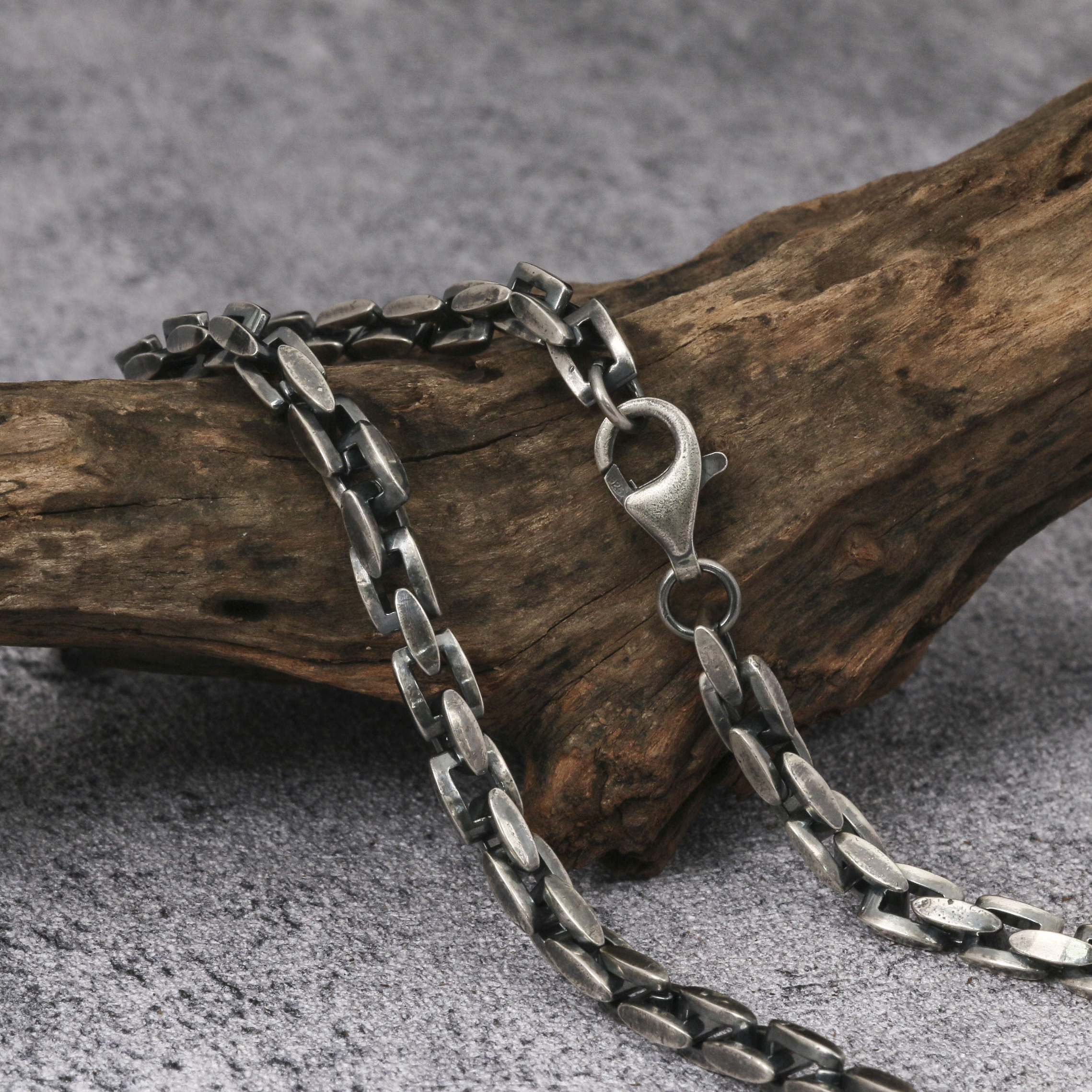 Silver Chain Mens Chain 925 Sterling Chain 6mm