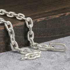 925 Silver Chain Mens Chain Handmade Silver Chain Chunky Chain 12mm
