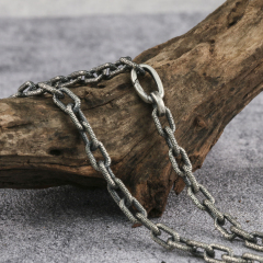 6mm Silver Chain 925 Oxidized Silver Chain Mens Necklace