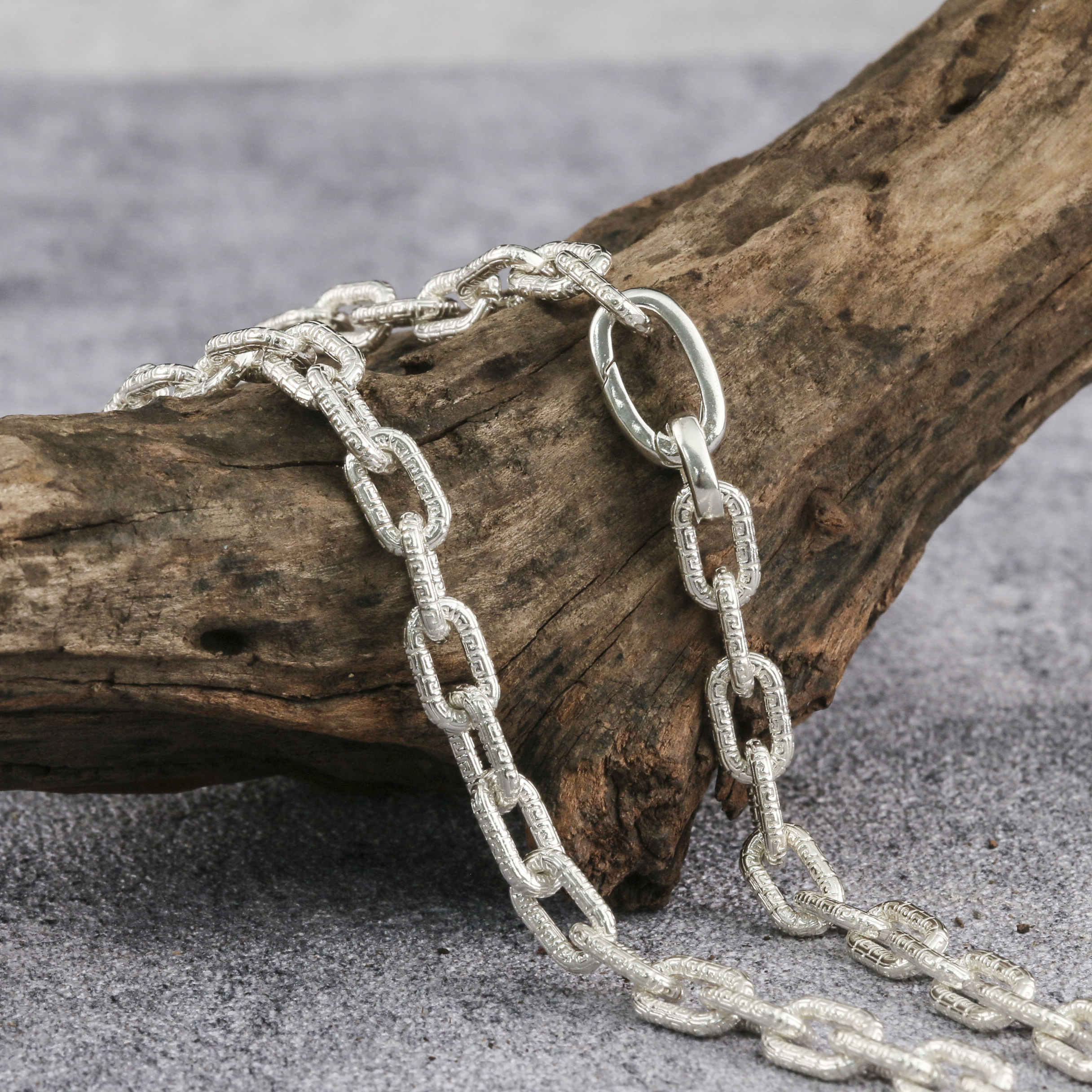 6mm Silver Chain 925 Oxidized Silver Chain Mens Necklace