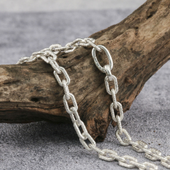 6mm Silver Chain 925 Oxidized Silver Chain Mens Necklace
