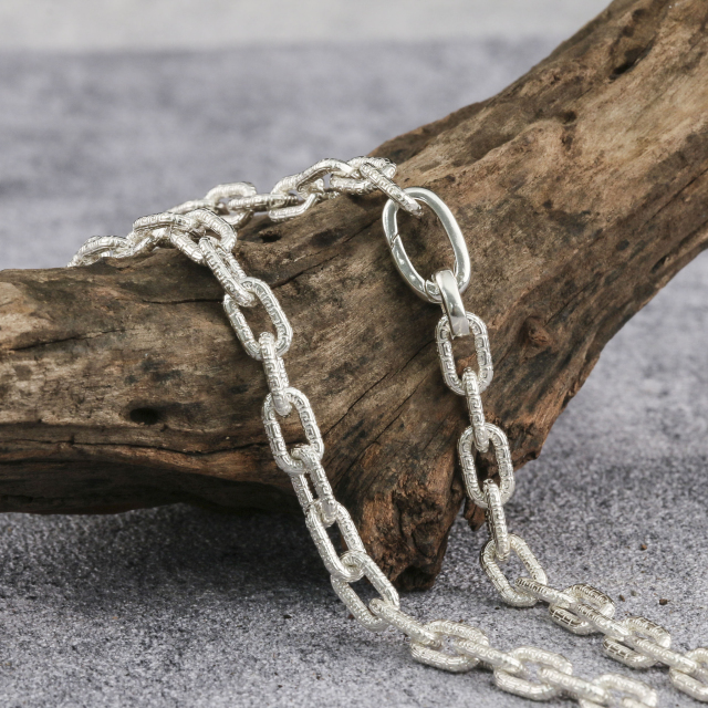 6mm Silver Chain 925 Oxidized Silver Chain Mens Necklace
