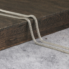 925 Oxidized Silver Chain 3mm Wheat Chain