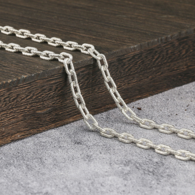 6mm Silver Chain 925 Oxidized Silver Chain Mens Necklace