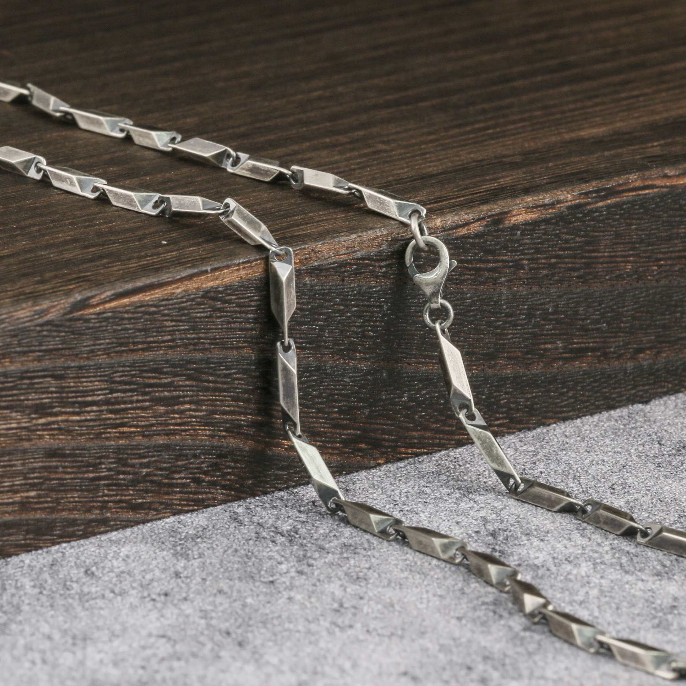 925 Solid Silver Chain Mens Necklace 3.4mm