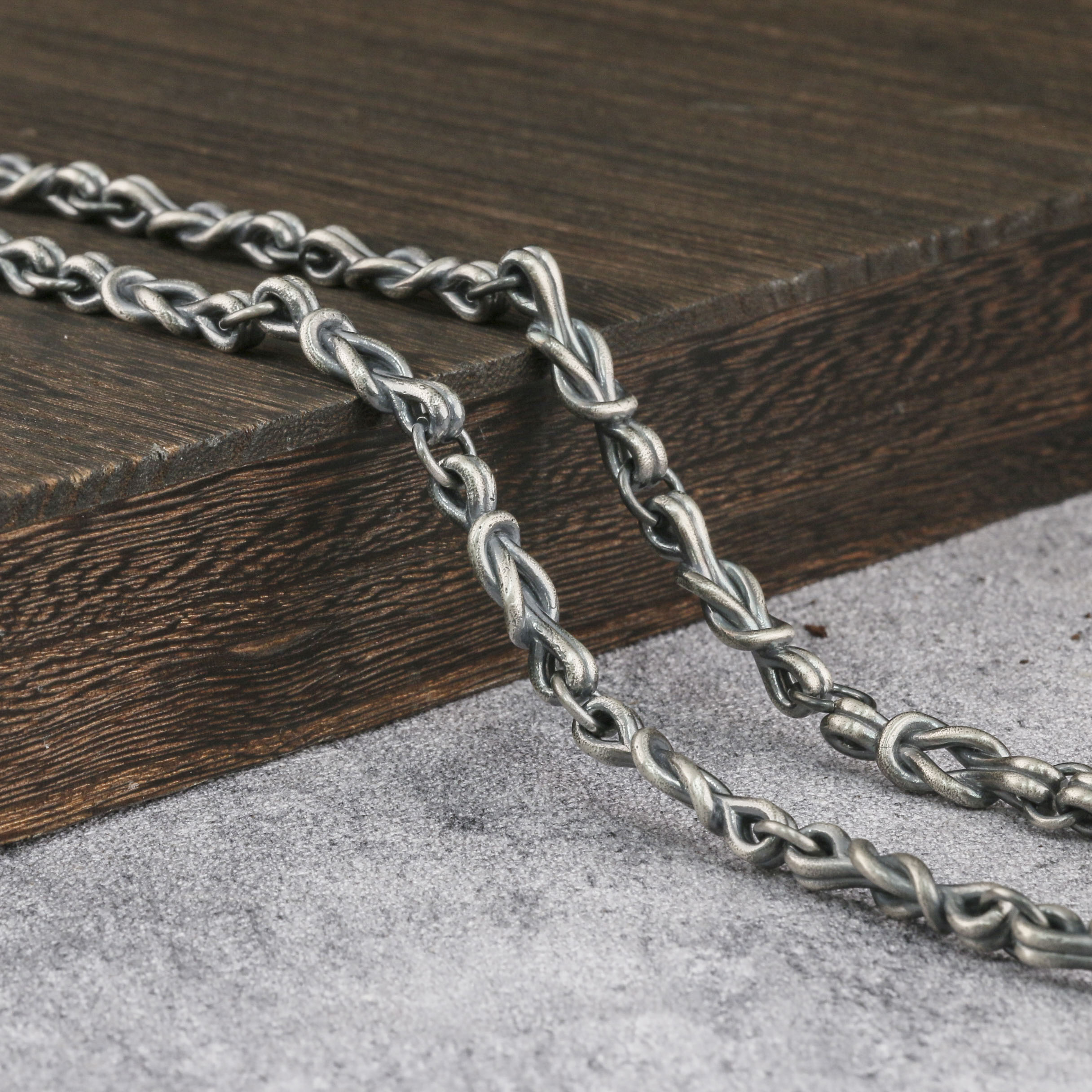 8mm Anchor Chain Chunky Chain Viking Chain 925 Serting Silver Chain For Men