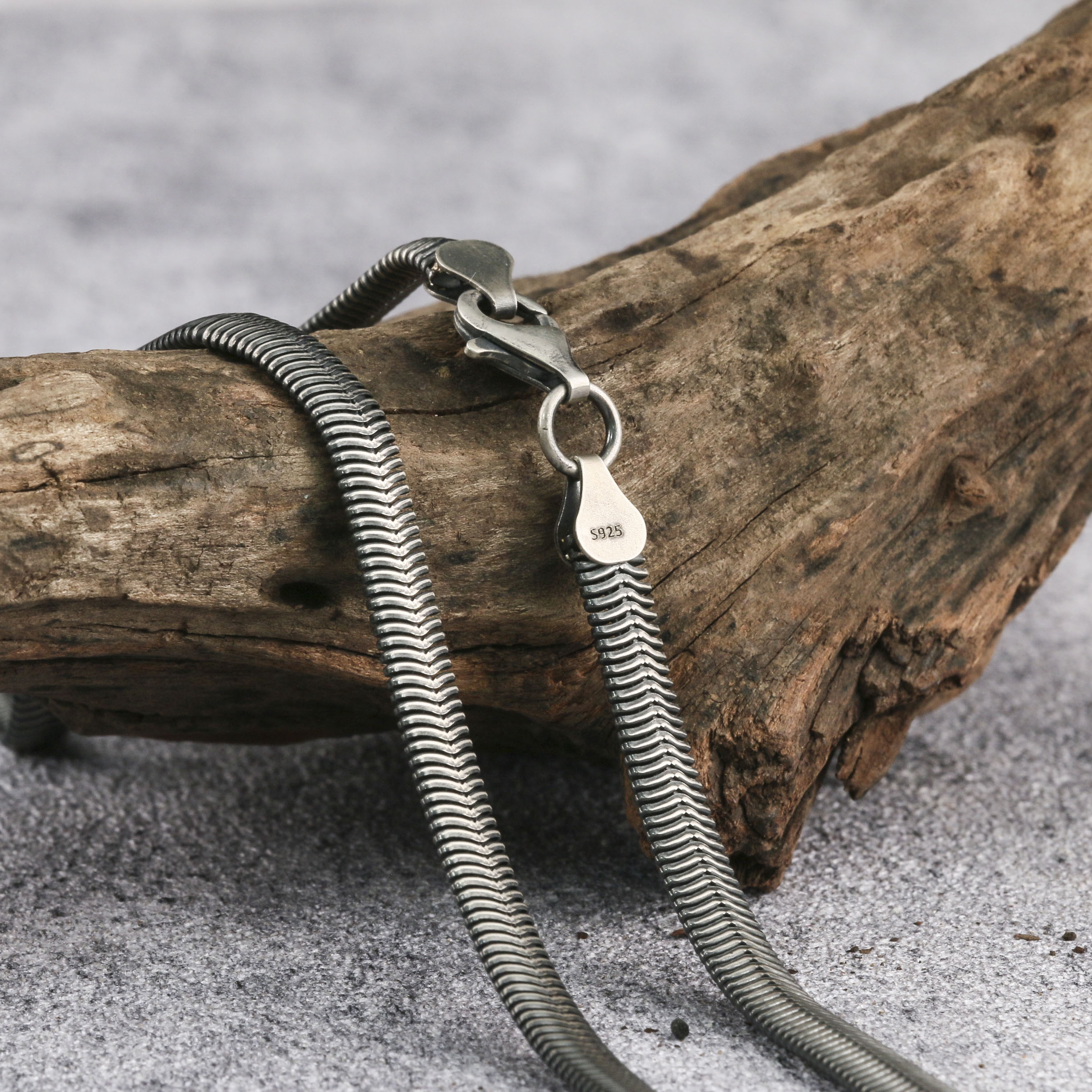 4mm 6mm Snake Chain 925 Serting Silver