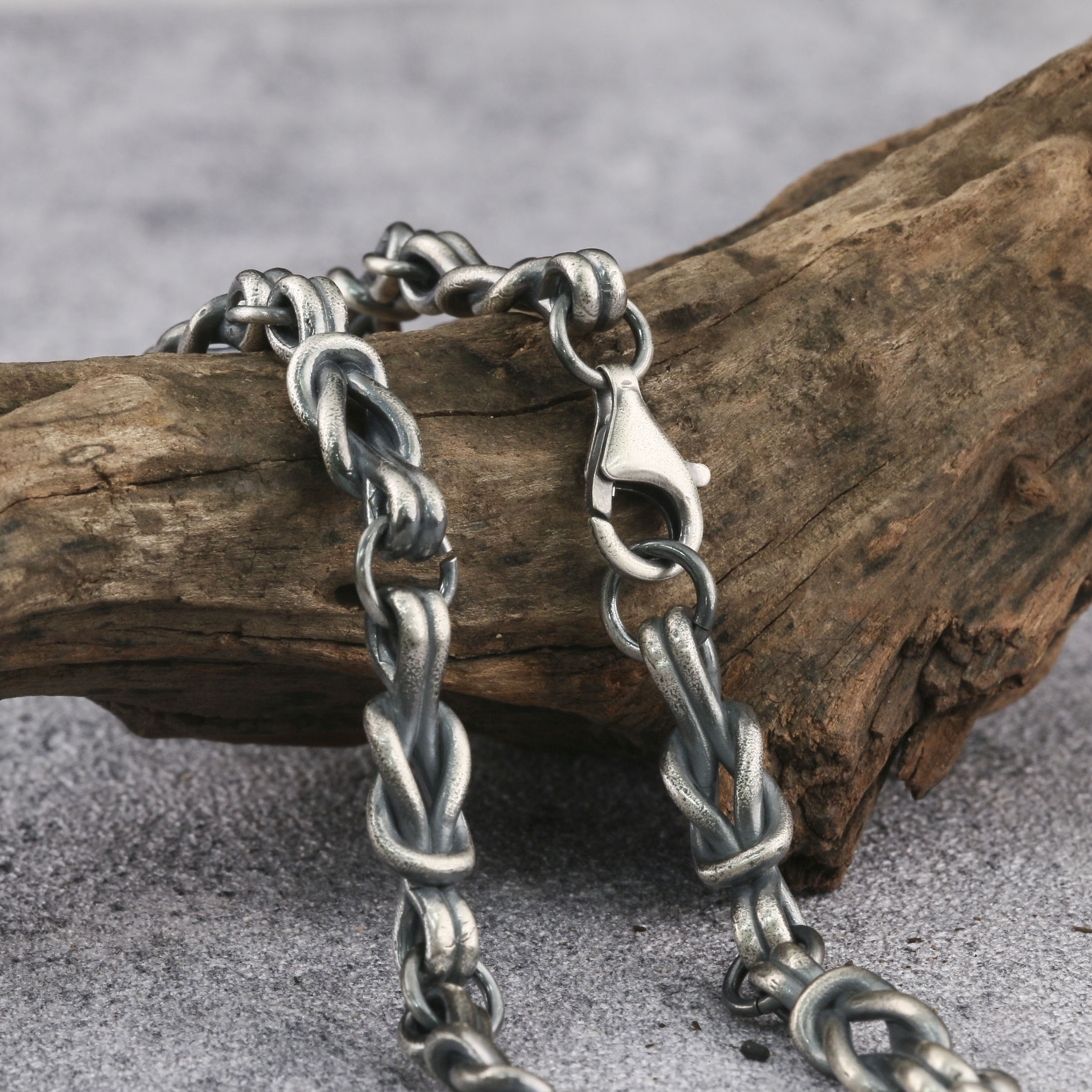 8mm Anchor Chain Chunky Chain Viking Chain 925 Serting Silver Chain For Men