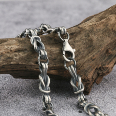 8mm Anchor Chain Chunky Chain Viking Chain 925 Serting Silver Chain For Men