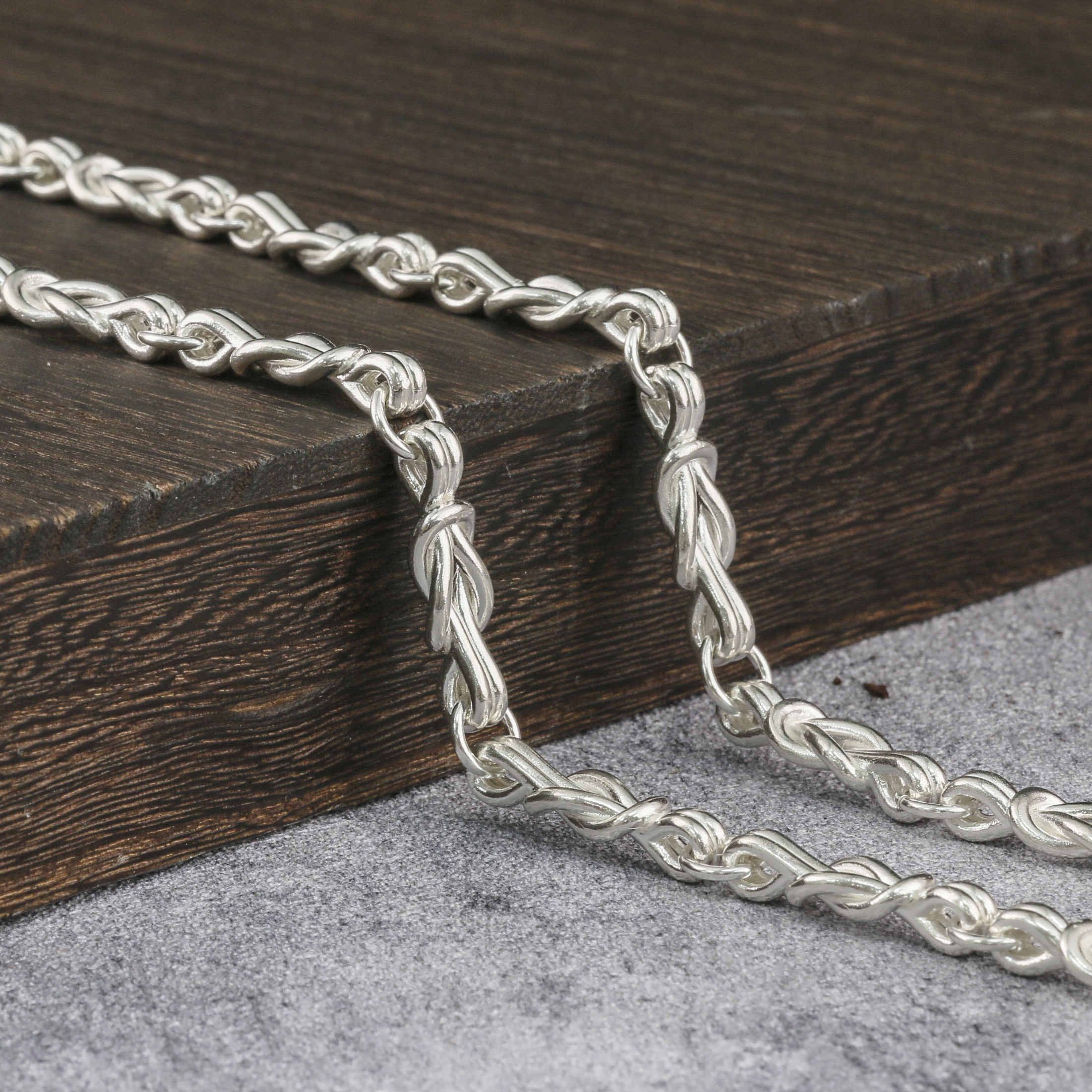 8mm Anchor Chain Chunky Chain Viking Chain 925 Serting Silver Chain For Men