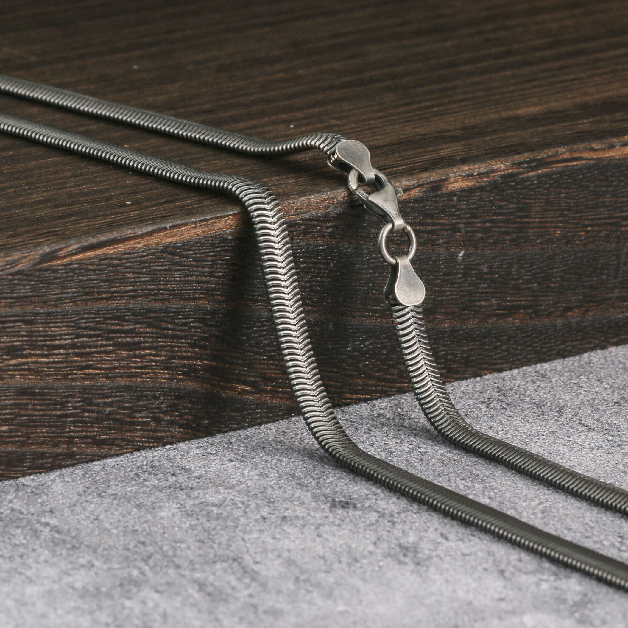 4mm 6mm Snake Chain 925 Serting Silver