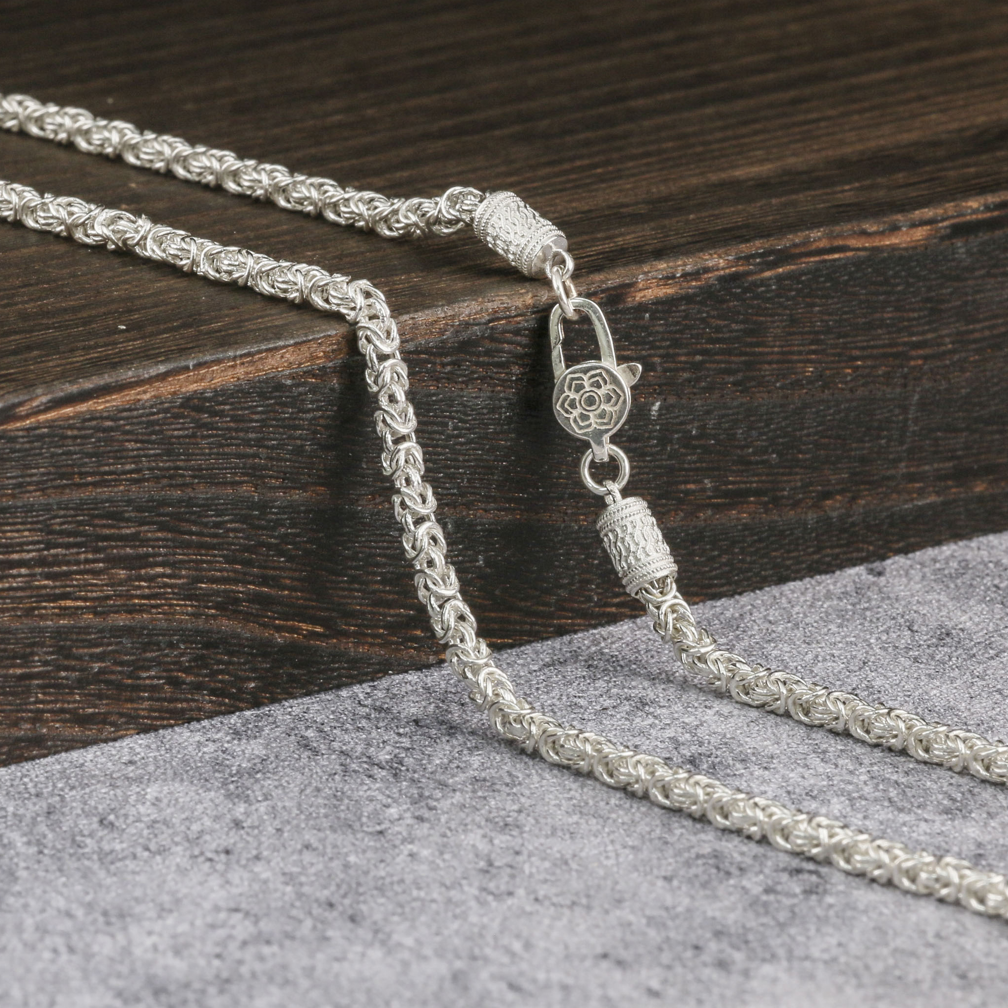 3.8mm Braid Chain 925 Serting Silver