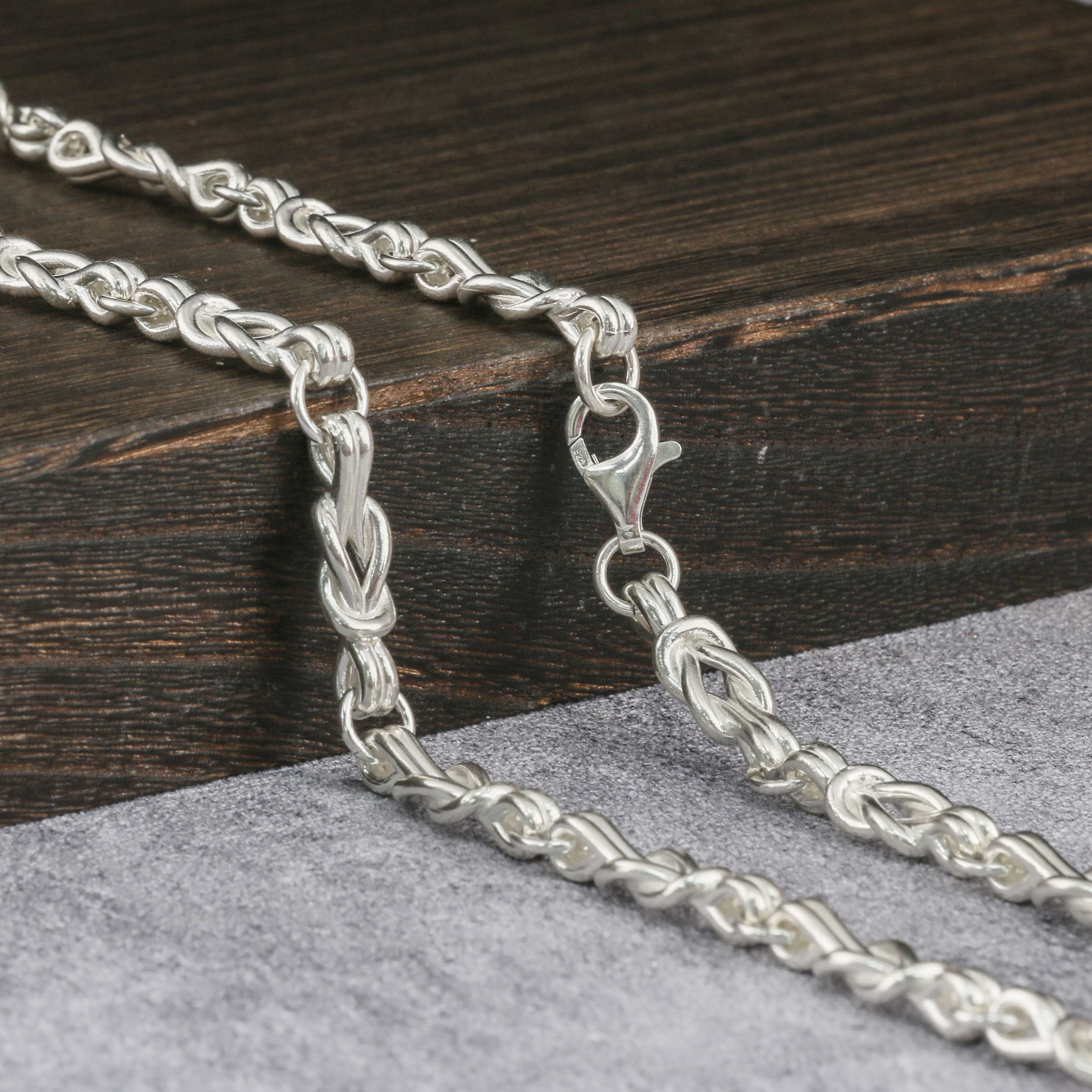 8mm Anchor Chain Chunky Chain Viking Chain 925 Serting Silver Chain For Men