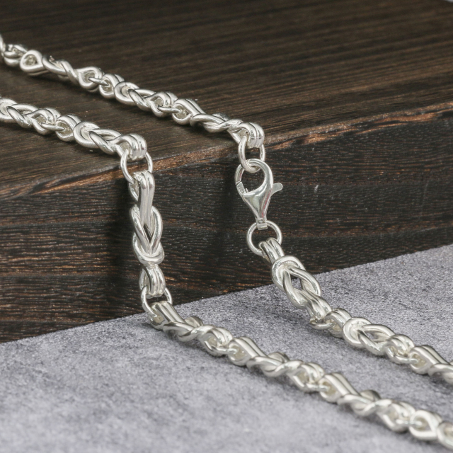 8mm Anchor Chain Chunky Chain Viking Chain 925 Serting Silver Chain For Men