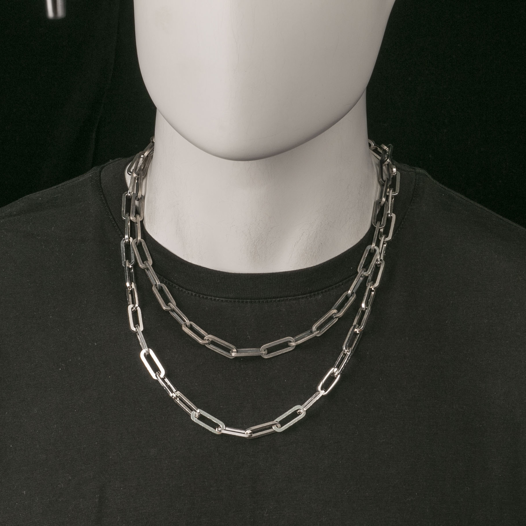 7.5mm Paper Clip Chain 925 Serting Silver Chain