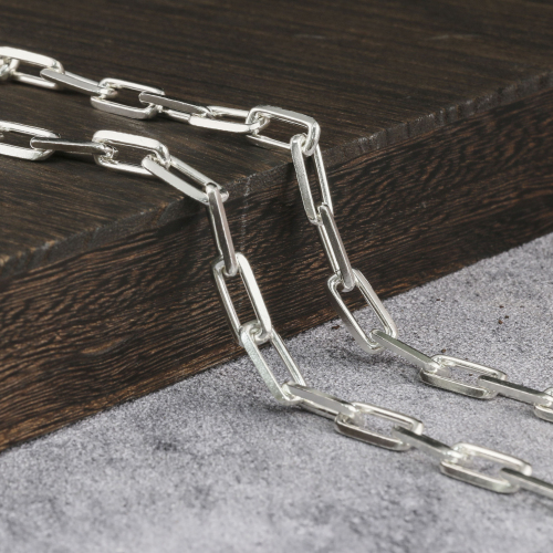 7.5mm Paper Clip Chain 925 Serting Silver Chain
