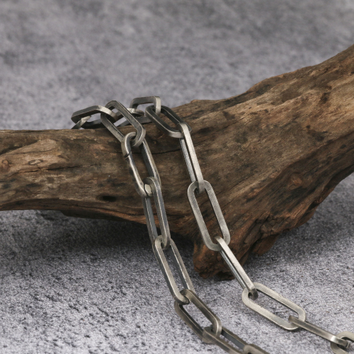 7.5mm Paper Clip Chain 925 Serting Silver Chain