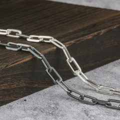 8mm Paper Clip Chain 925 Serting Silver Chain