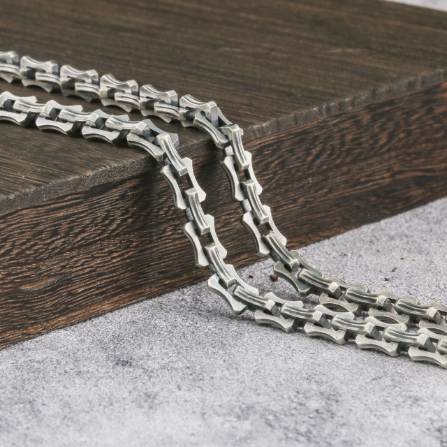 Dragon Bone Chain Mens Neckalce Viking Necklace 925 Sterling Silver  6mm 8mm