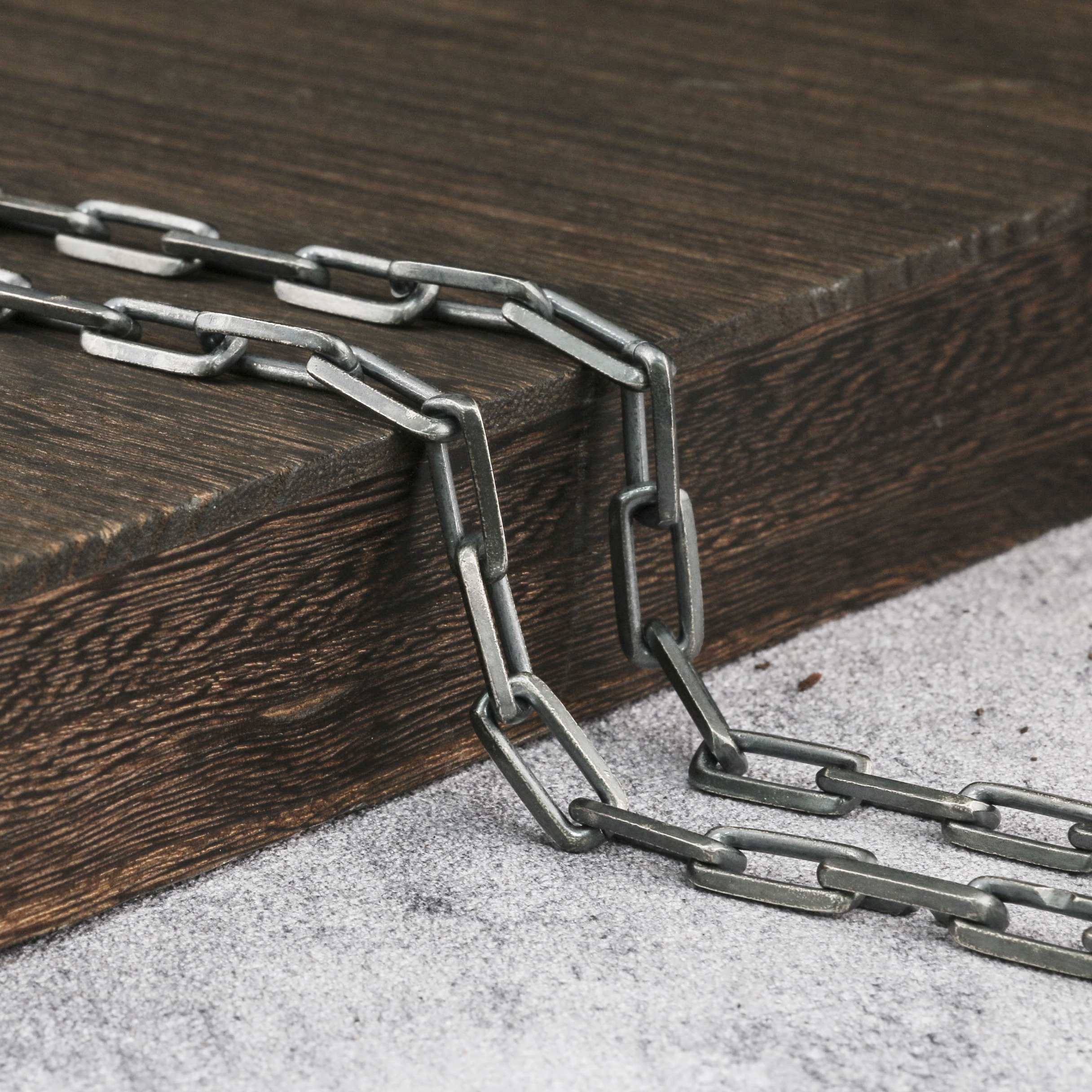 8mm Paper Clip Chain 925 Serting Silver Chain