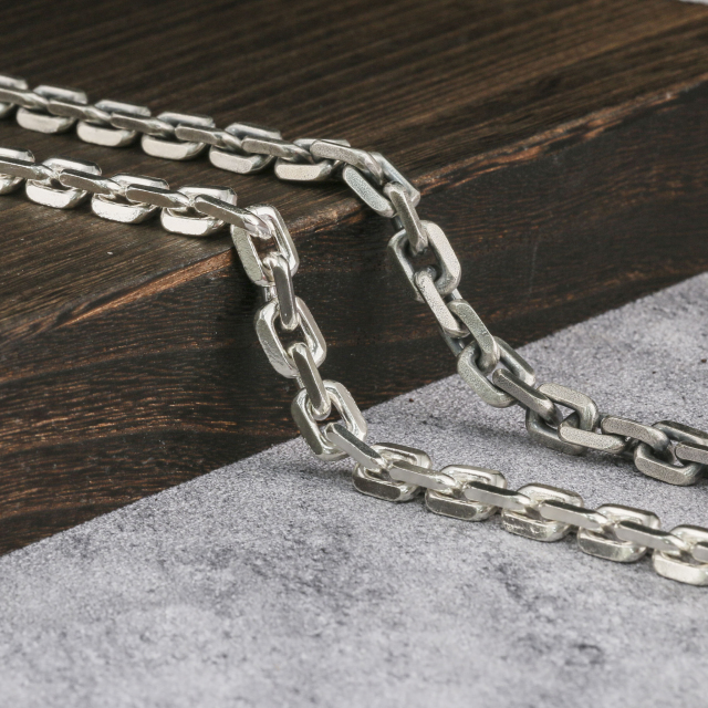 10mm Heavy Chain Cable Chain 925 Oxidized Silver Chain