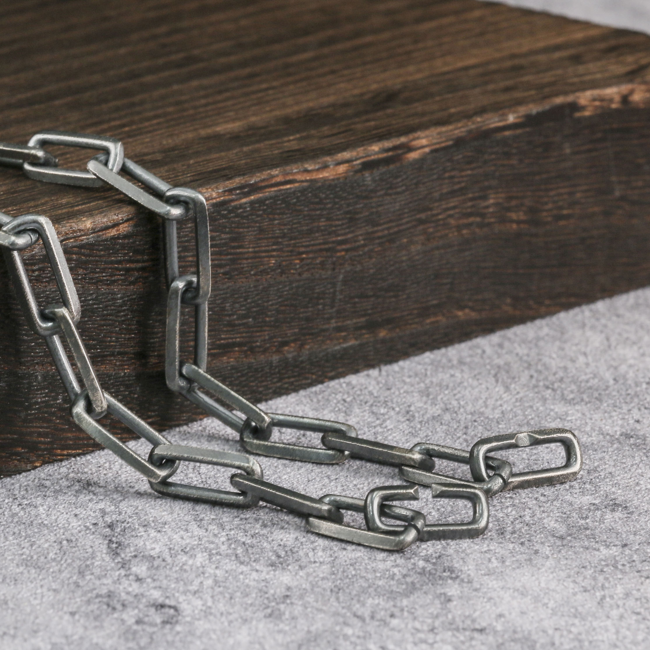 8mm Paper Clip Chain 925 Serting Silver Chain