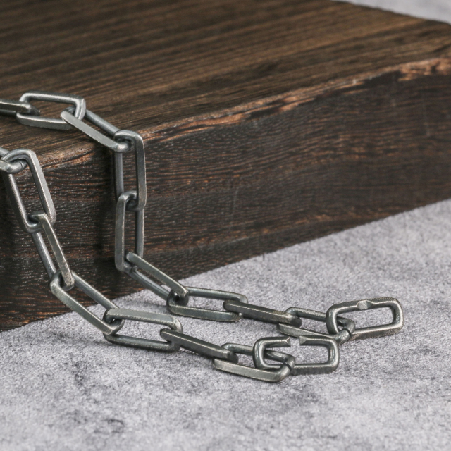 8mm Paper Clip Chain 925 Serting Silver Chain