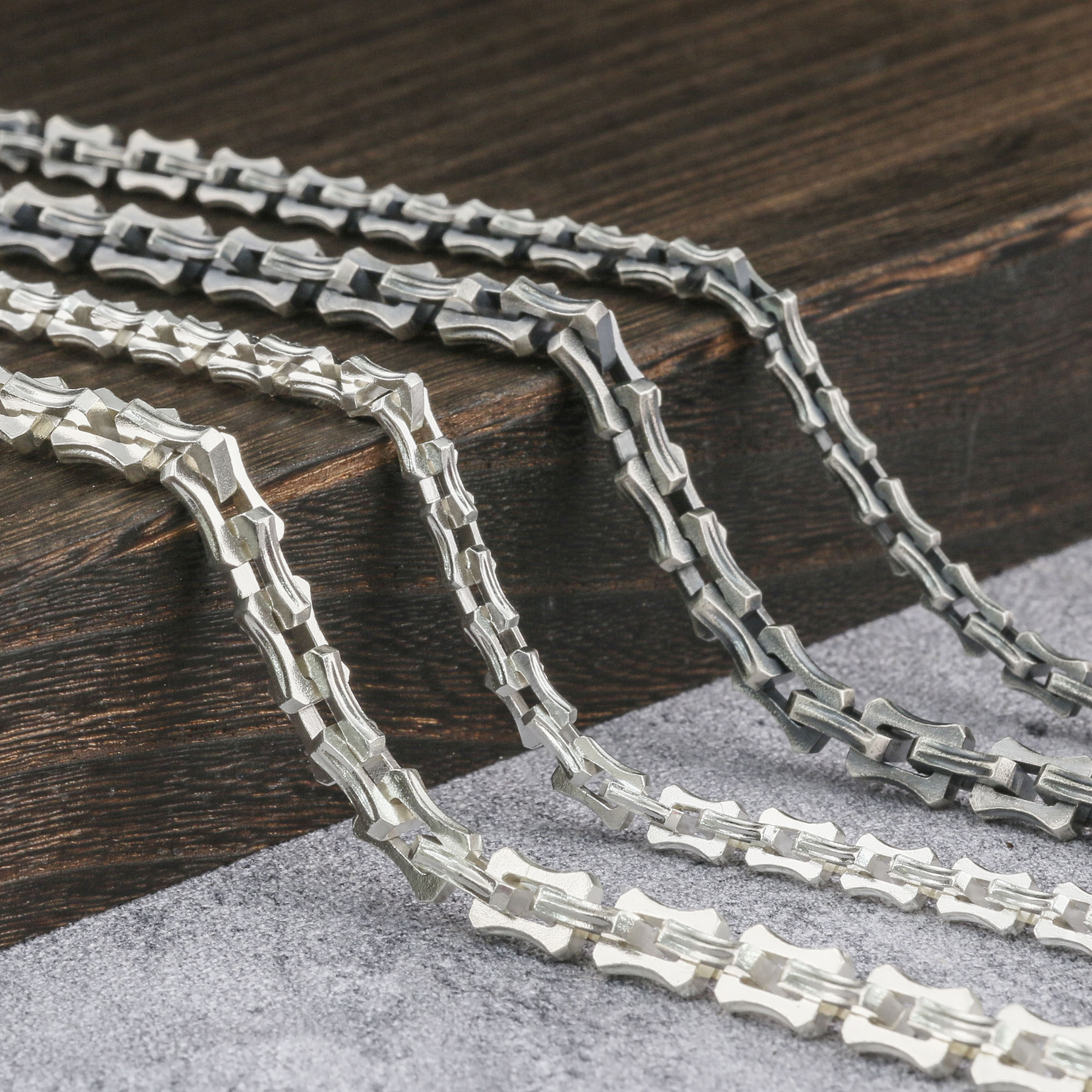 Dragon Bone Chain Mens Neckalce Viking Necklace 925 Sterling Silver  6mm 8mm